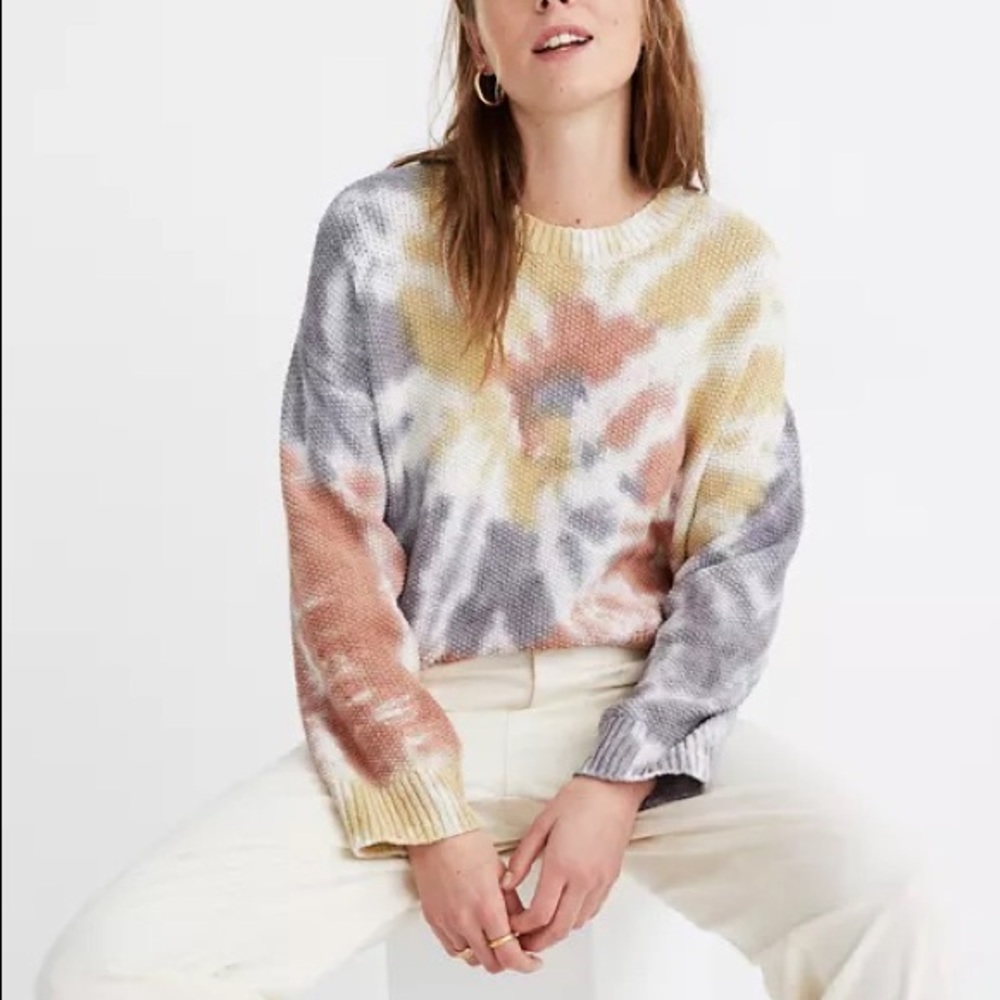 Madewell Tie Dye Westford Pullover Sweater